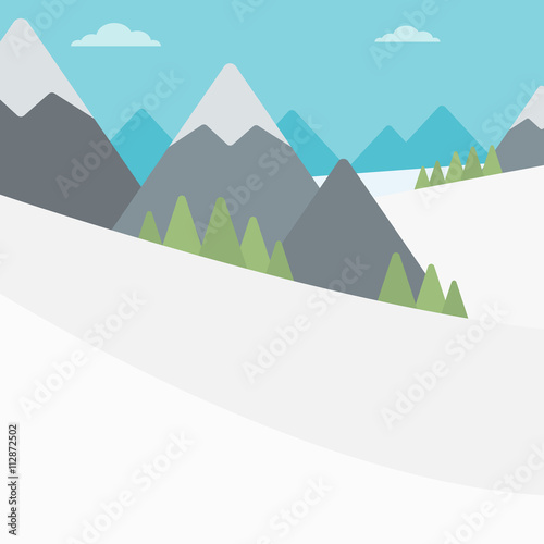 Background of snow capped mountain. photo