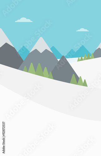 Background of snow capped mountain photo