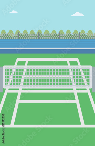 Background of tennis court.