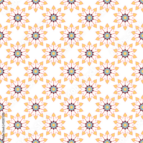 Seamless Pattern. Abstract flowers