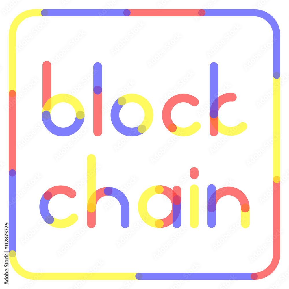 Naklejka premium blockchain rounded letters