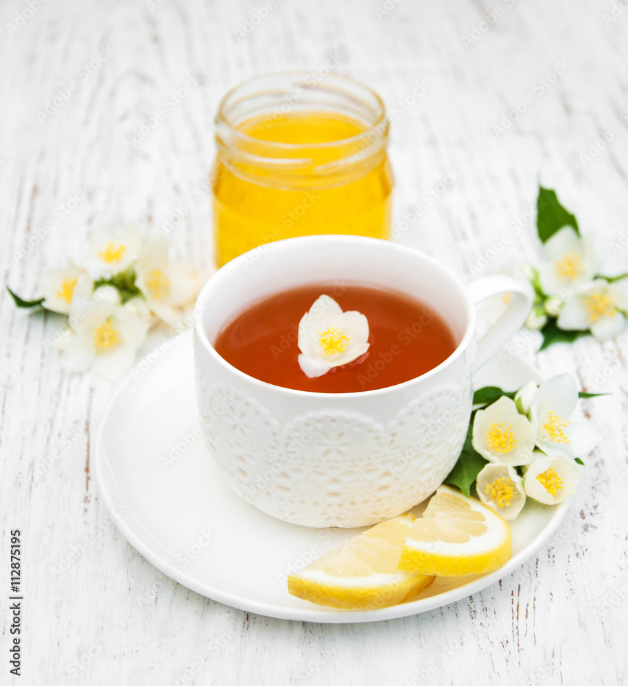 Cup of tea with jasmine