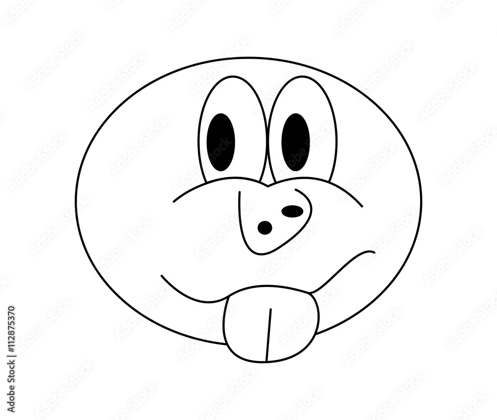 cartoon funny face vector symbol icon design. illustration isolated on  white background Stock Vector | Adobe Stock