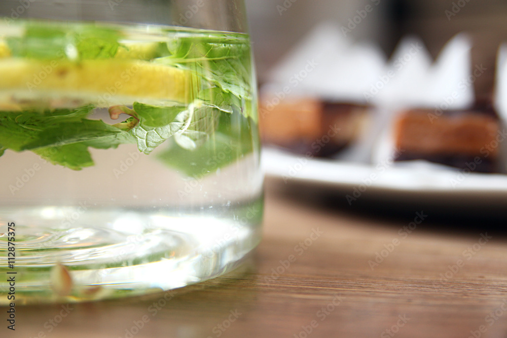 Water with citrus and mint Water with citrus and mint