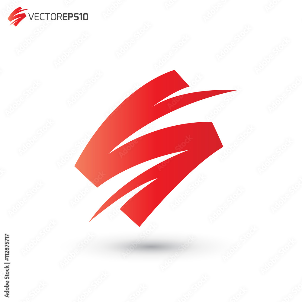 Abstract Letter S Vector Logo Stock Vector | Adobe Stock
