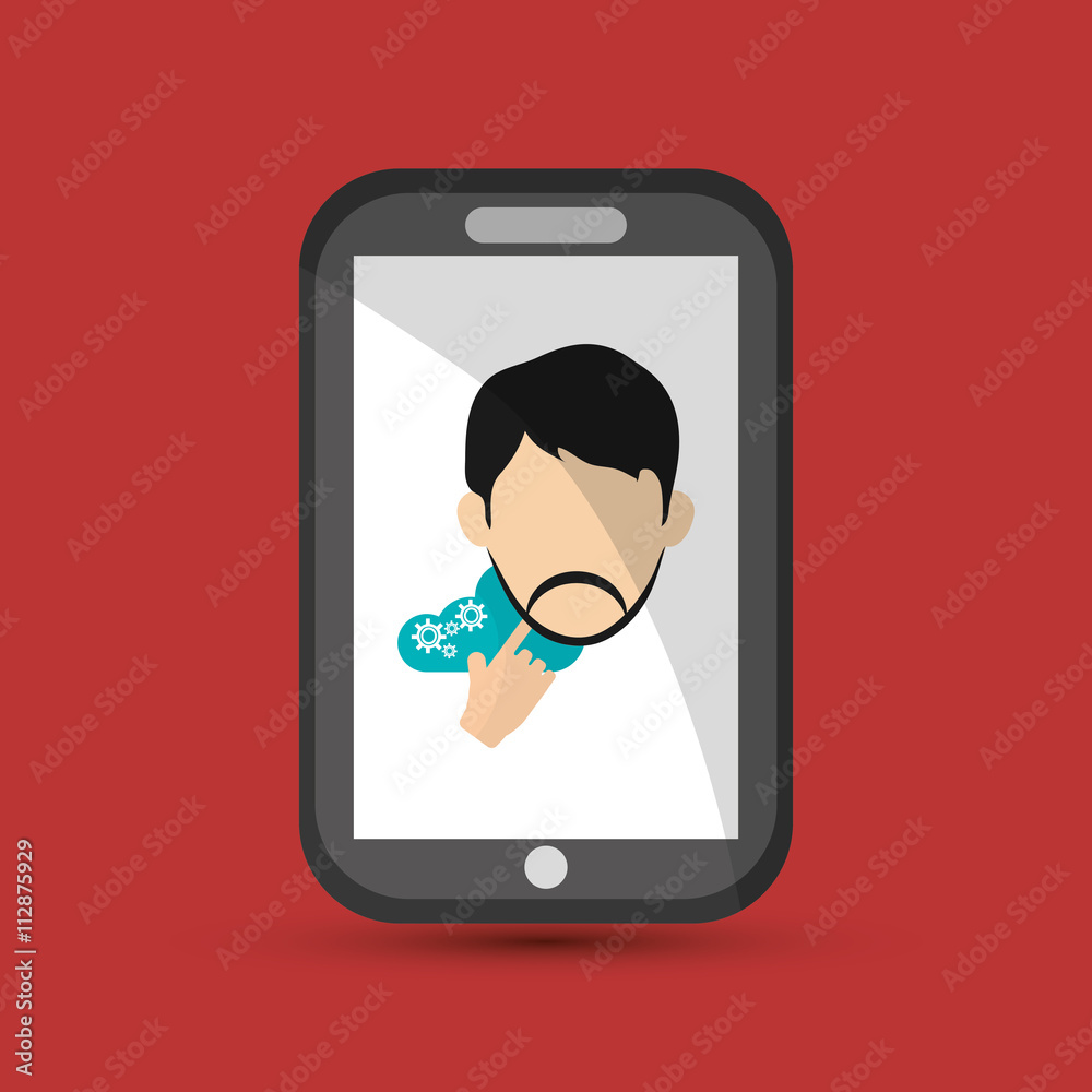 Internet design. communication concept. flat illustration, editable vector Internet design. communication concept. flat illustration, editable vector