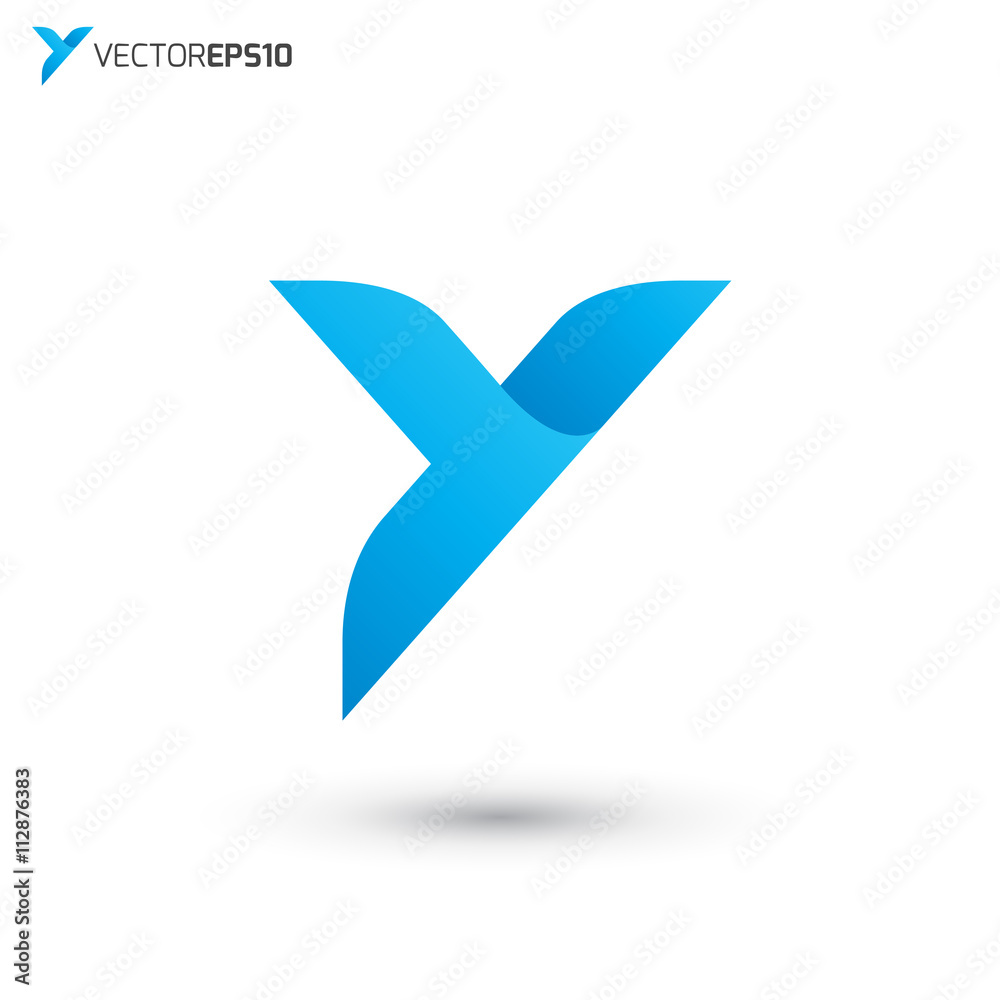 Abstract Letter Y Vector Logo - obrazy, fototapety, plakaty 