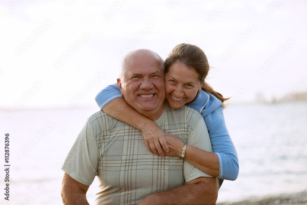 Senior couple on  beach