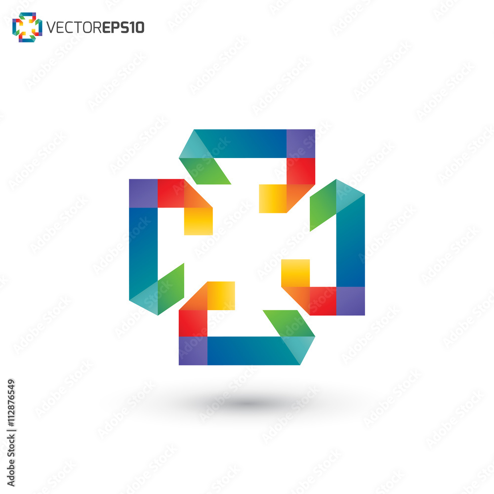 Fototapeta premium Abstract Flower Spectrum Logo