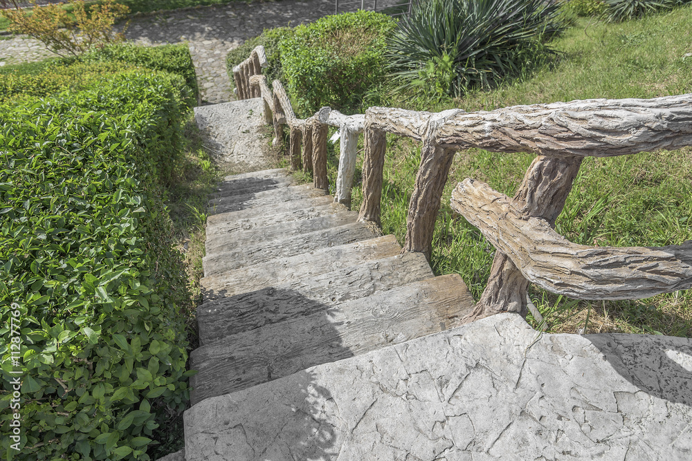 Old stone steps. Old stone steps.