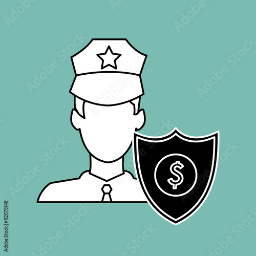 Insurance design. Safety icon. Isolated illustration
