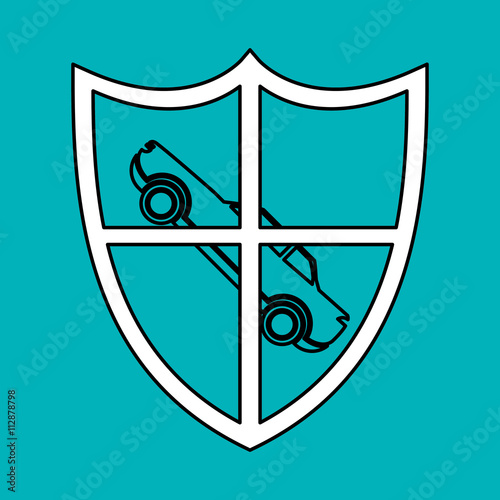 Insurance design. Safety icon. Isolated illustration