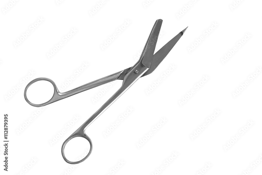 Medical clamp on a white background Medical clamp on a white background