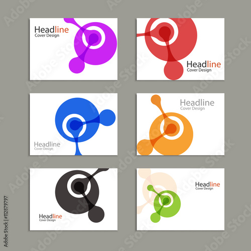 Molecule atom design template. Vector background