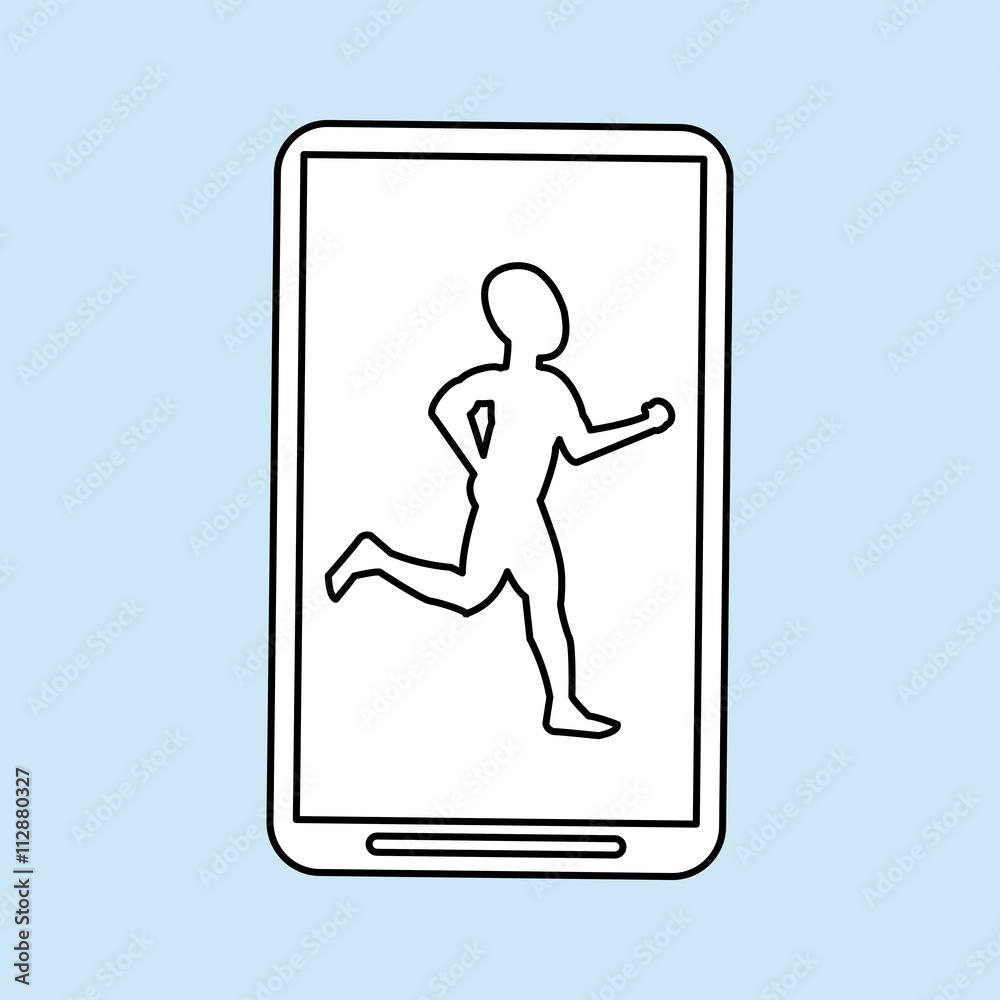 running design. sport icon. Isolated image