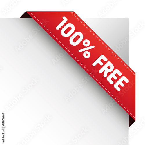100 percent free corner ribbon