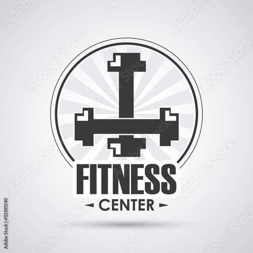 Fitness design. Gym icon. Flat illustration  sport vector graphic