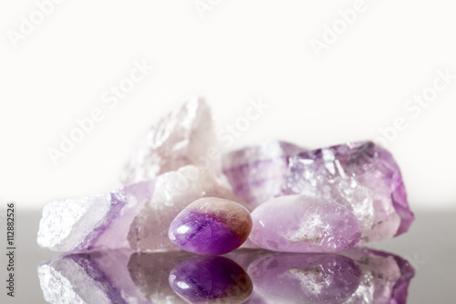 Принти на полотні Amethyst quarz, Rohstein und getrommelt, Heilung und Energie