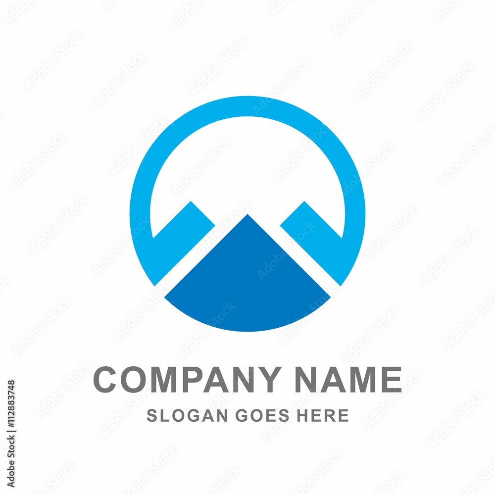 Circle Triangle Home Architecture Symbol Vector Logo Template Circle Triangle Home Architecture Symbol Vector Logo Template