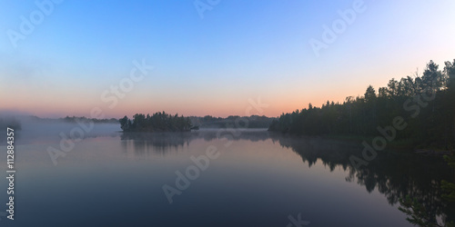 Fototapeta Naklejka Na Ścianę i Meble -  morning landscape on lake