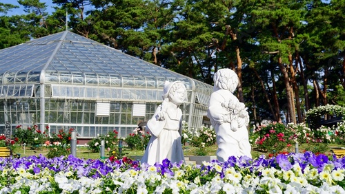 敷島公園バラ園のエントランス