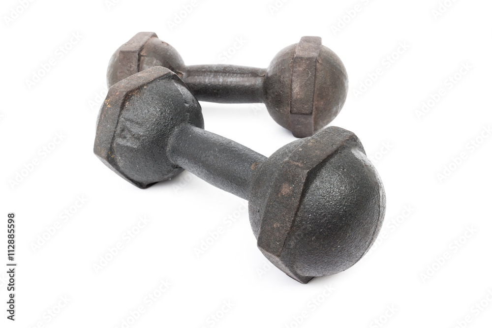Dumbells on white background Dumbells on white background