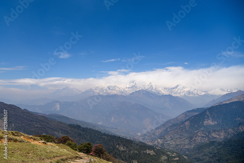 Himalaya range landscape in Nepal