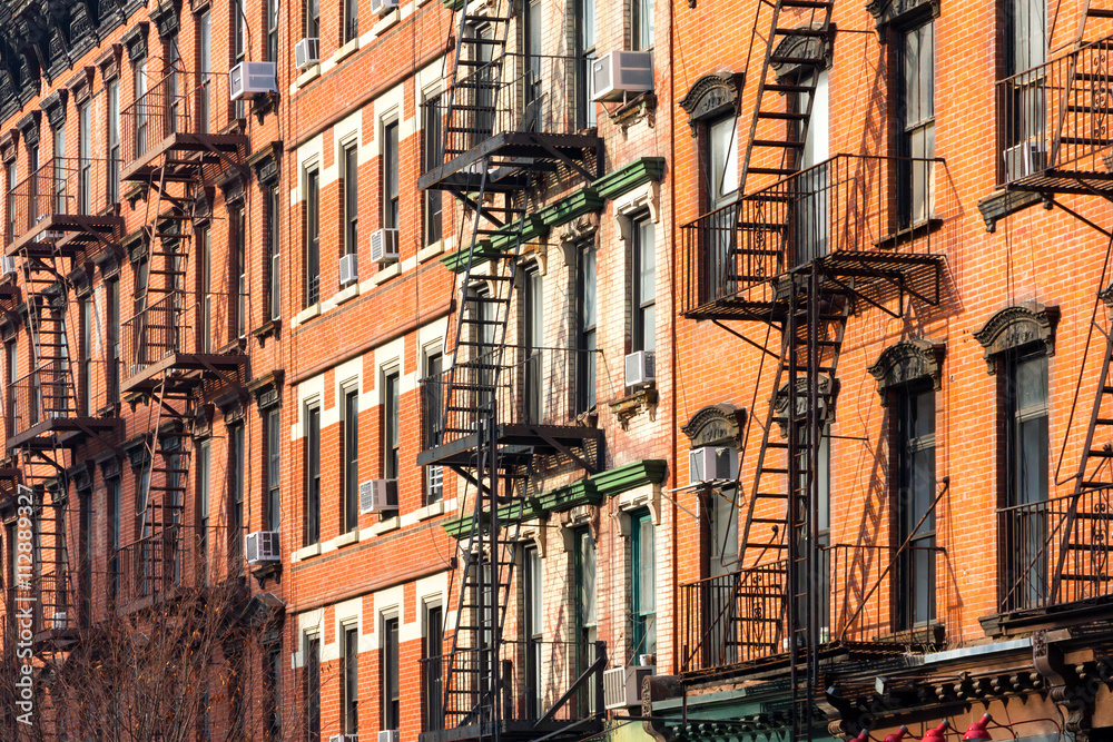 Block of Apartment Buildings in Manhattan, New York City
