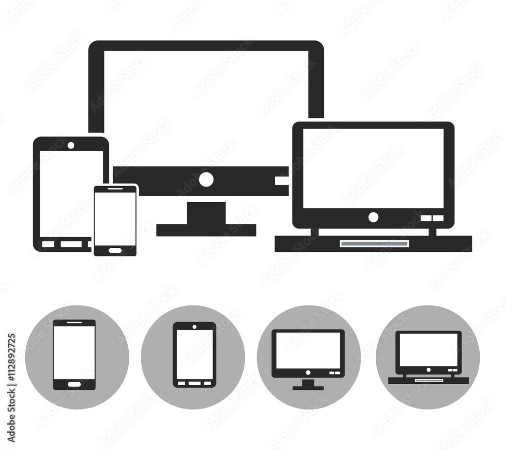 Device design. Gadget icon. White background Device design. Gadget icon. White background