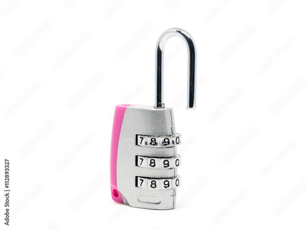 locked combination old padlock isolated on white background locked combination old padlock isolated on white background