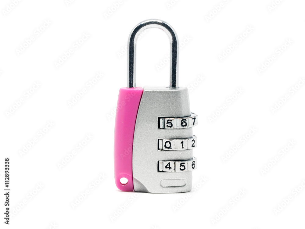 locked combination old padlock isolated on white background locked combination old padlock isolated on white background