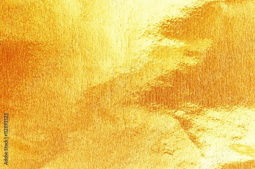 Obraz na płótnie Shiny yellow gold foil texture for background w salonie