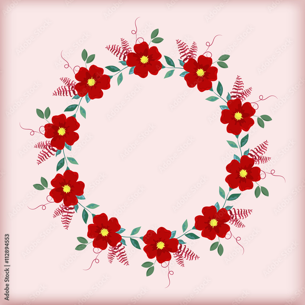 Pastel floral wreath