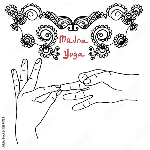 Element yoga dharmachakra mudra hands