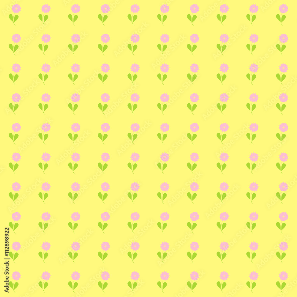 tiny floral pattern on yellow background tiny floral pattern on yellow background