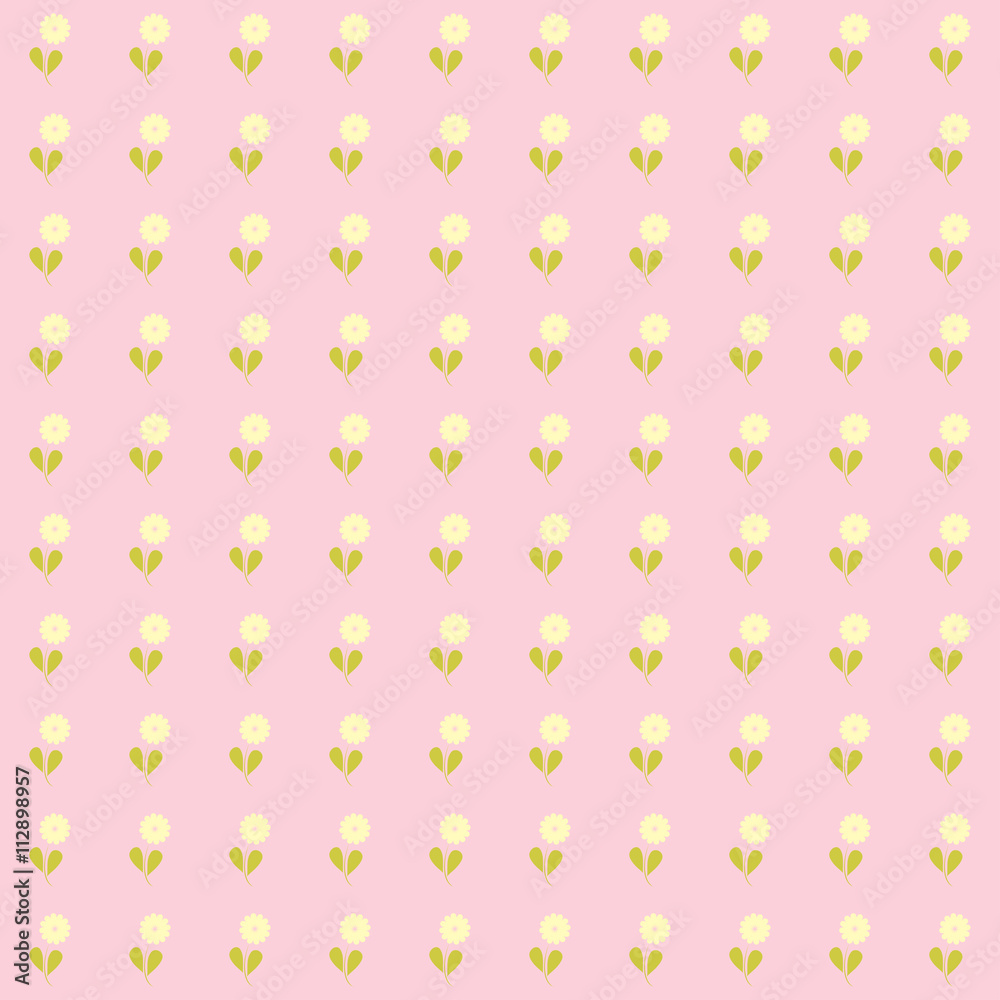 Pattern with cute flowers. Pattern with cute flowers.