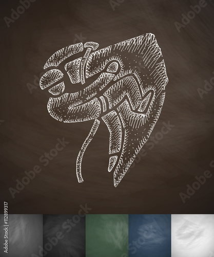 climber icon. Hand drawn vector illustration