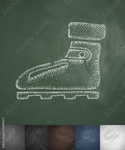 boots icon. Hand drawn vector illustration