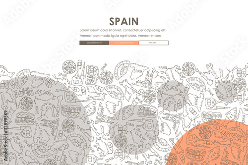 Spain Doodle Website Template Design