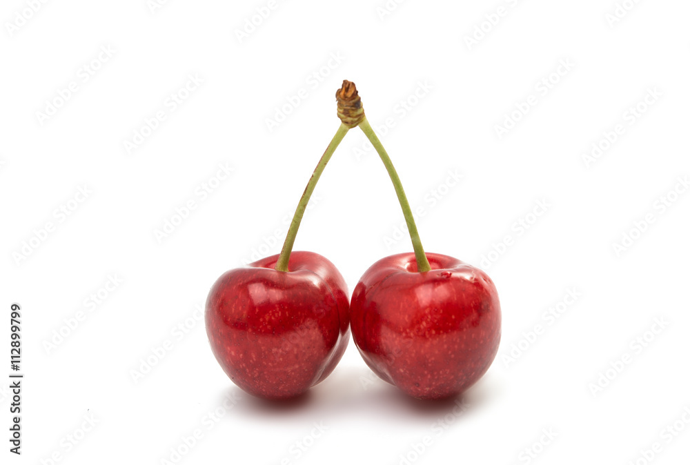 Red cherries isolated Red cherries isolated