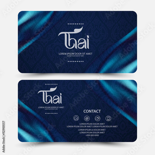 card vector thai art style