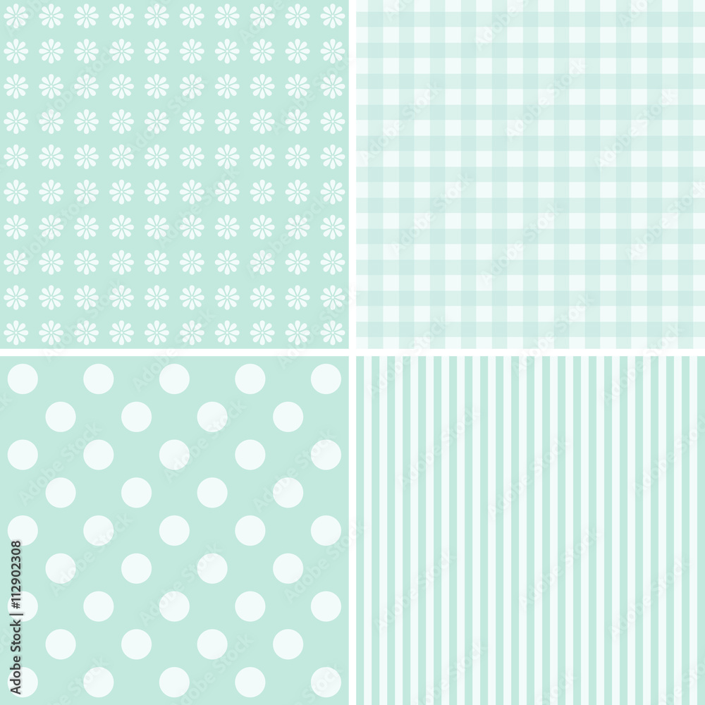 Set of four cute blue backgrounds Set of four cute blue backgrounds