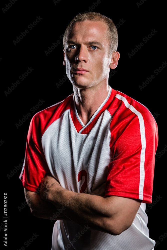 Portrait of volleyball player with arms crossed Portrait of volleyball player with arms crossed