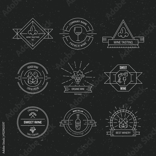 Hipster Wine Logo