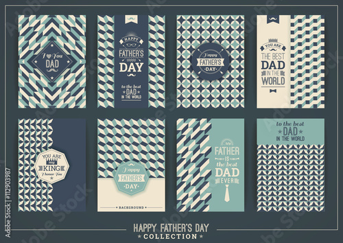 Happy Father's Day templates In Retro Style.