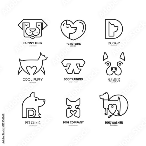 Dog Linear Labels