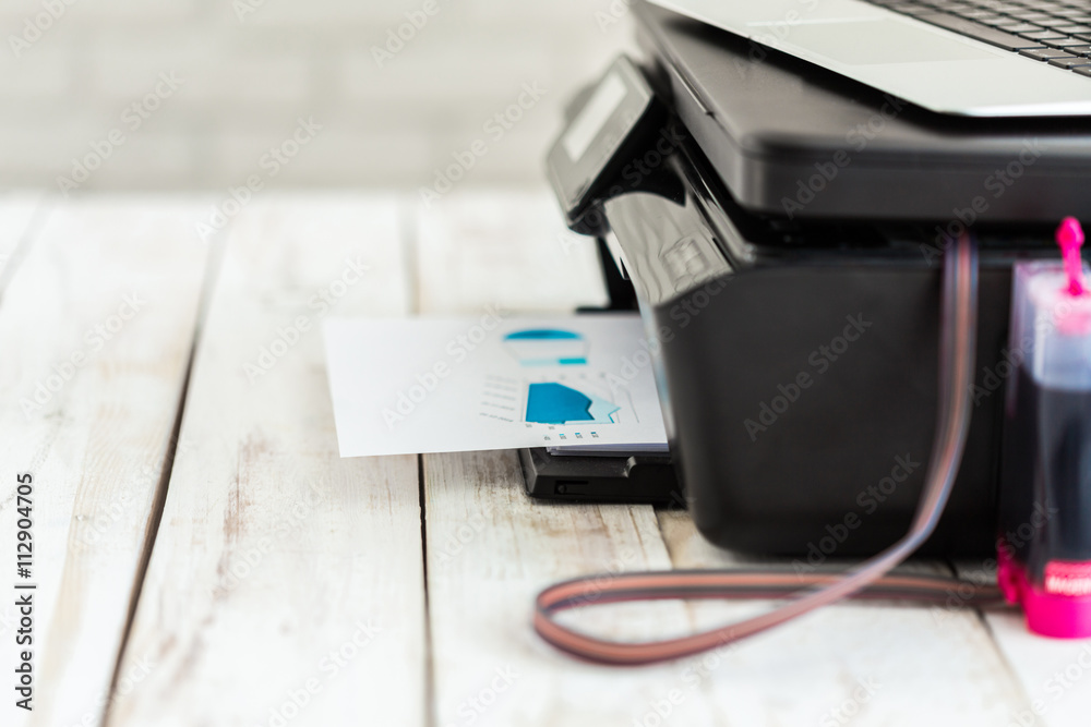 Printer, copier, scanner. Office table Printer, copier, scanner. Office table