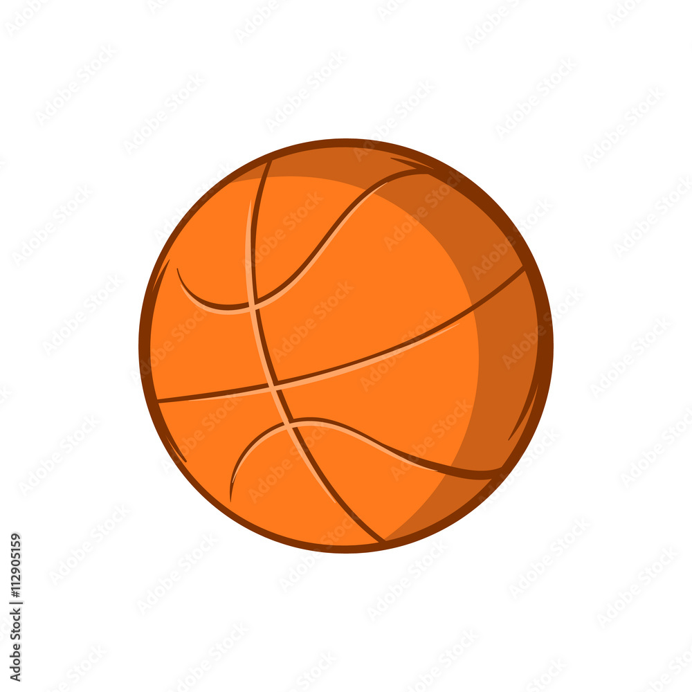 Basketball ball icon, cartoon style