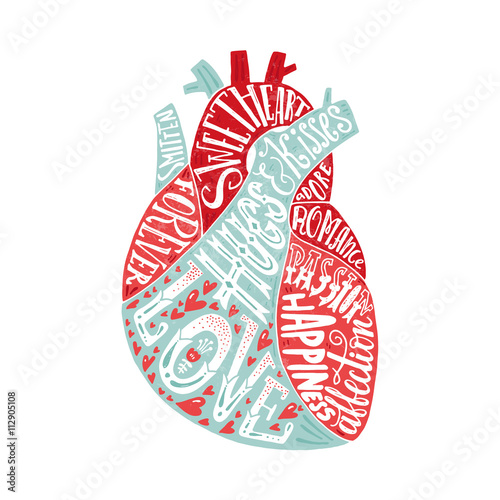 Lettering in heart
