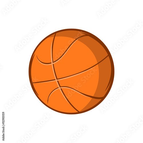 Basketball ball icon, cartoon style